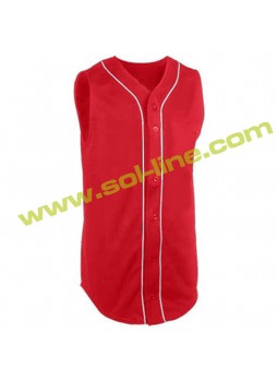 Pro Weight Full Button Down Sleeveless Stripe Baseball Jerseys